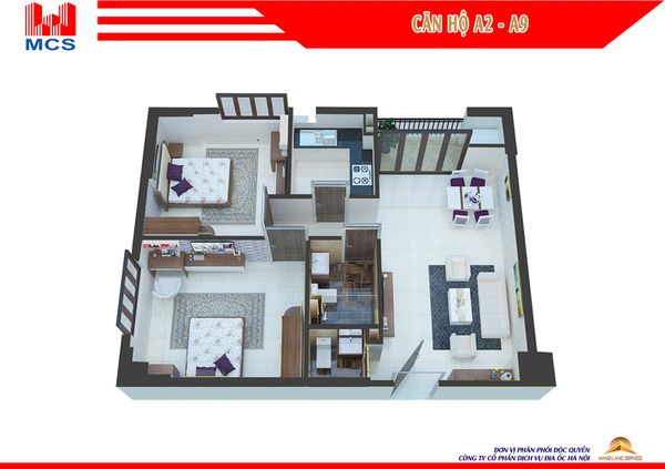 Mặt bằng căn hộ C1 C2 Xuân Đỉnh