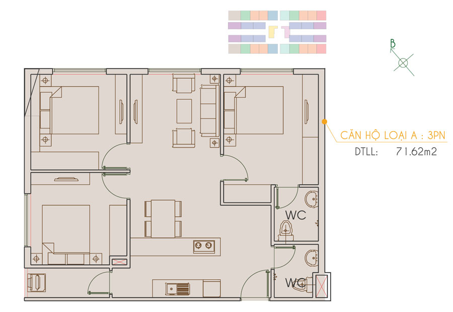 Bán Đạt Gia Residence giá rẻ nhất, chỉ với 1.615 tỷ không kê giá có 2PN đẹp,.LH:0915 5566 72 1973874 2