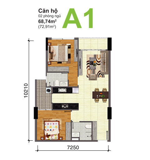 Bán chung cư bộ công an quận 2 tầng 9 blockB DT 69m2 2PN 2WC 2114835 1