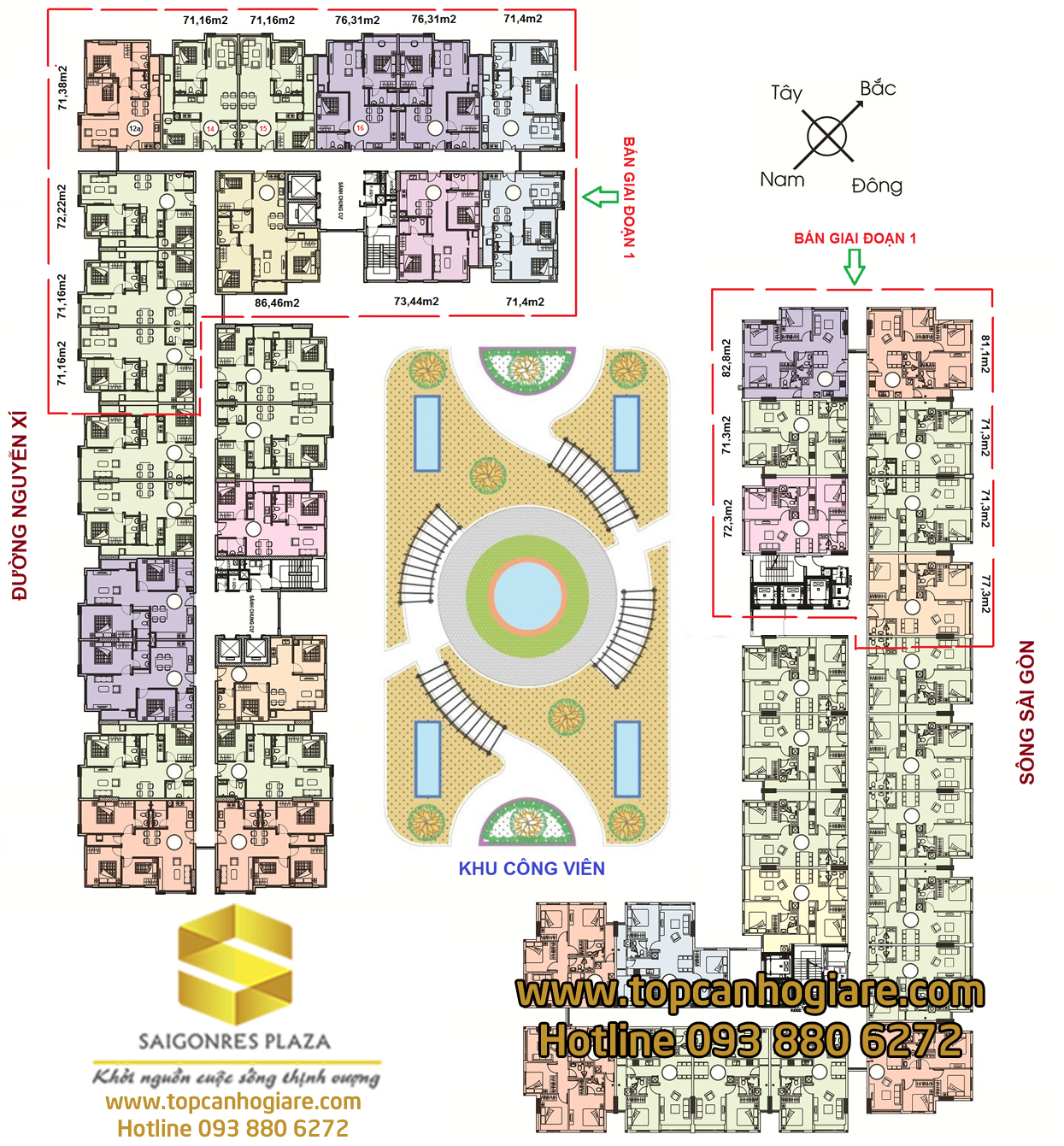 Bán căn hộ chung cư tại Dự án Saigonres Plaza, Bình Thạnh, Sài Gòn diện tích 71,38m2 giá 3150000000 Triệu 2174127 4